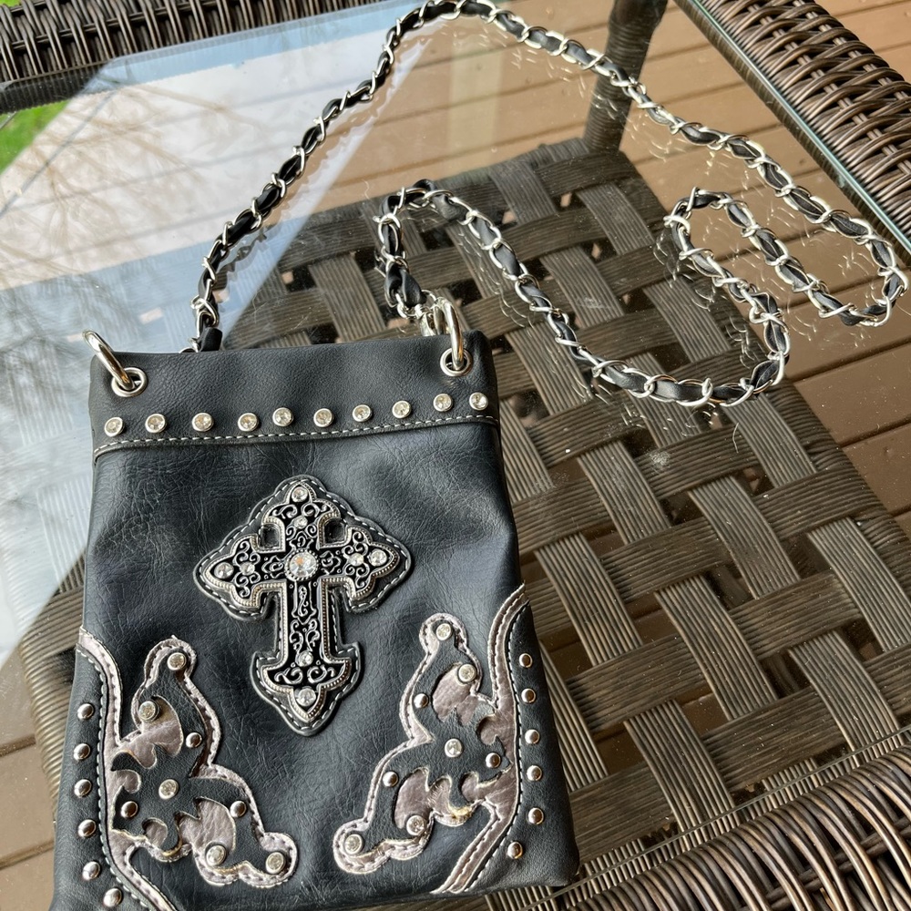 COPY - Cross Body Purse embellished and chain Strap